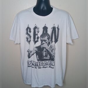 Sean O'Malley Men's 2XL T-shirt UFC MMA White Graphic Tee Distressed